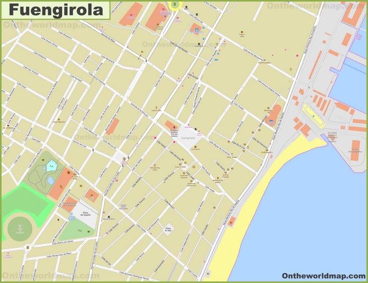 Fuengirola - Mapa del centro de la ciudad