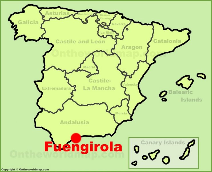 Fuengirola en el mapa de España