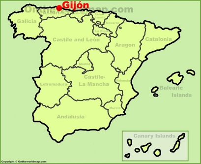 Gijón Localización Mapa