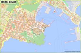 Mapa detallado de Ibiza (ciudad)