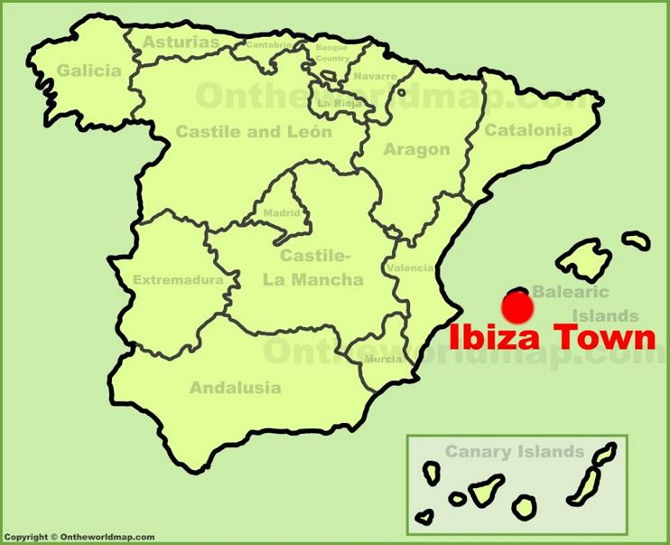Ibiza (ciudad) Location On The España Mapa