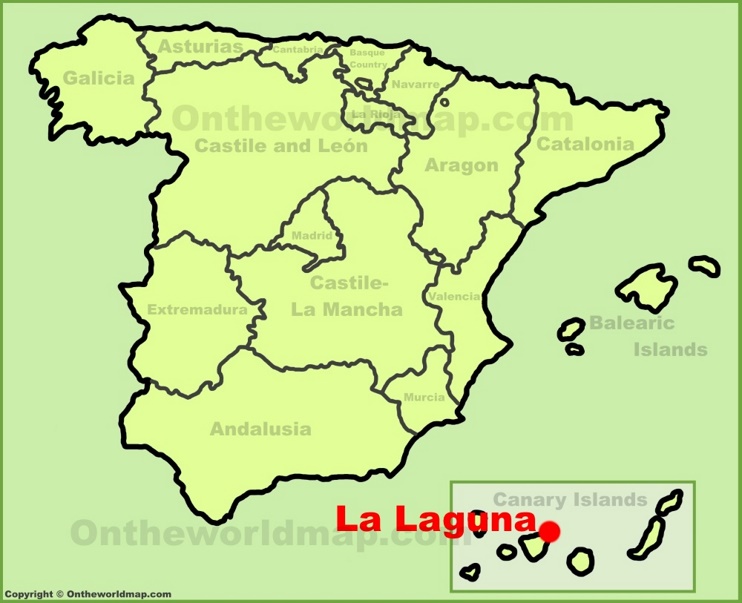 La Laguna en el mapa de España