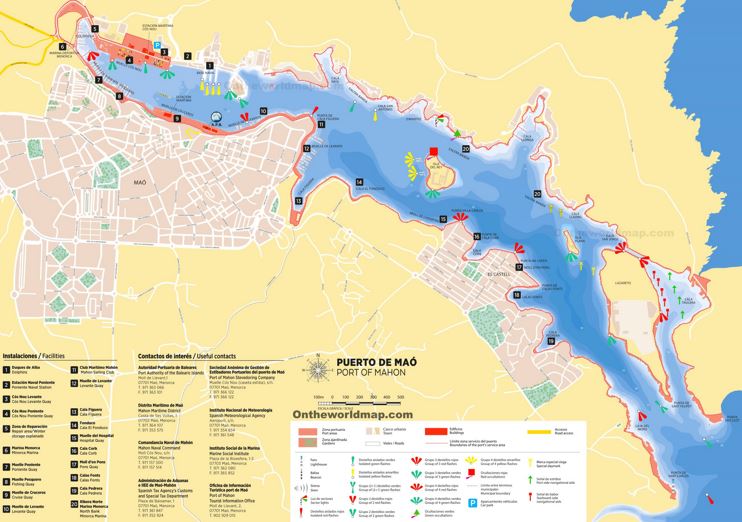 Puerto de Mahón Mapa