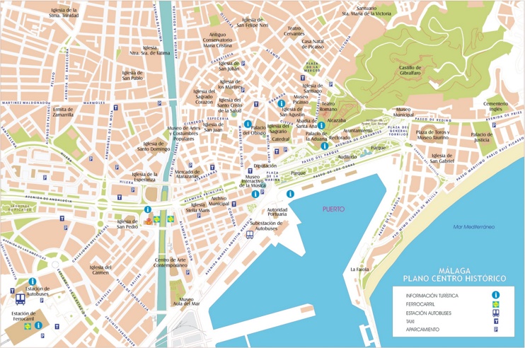 Málaga calle mapa