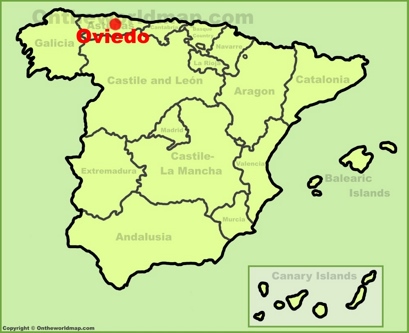 Oviedo Localización Mapa