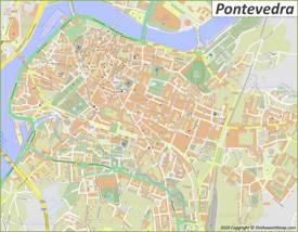 Mapa detallado de Pontevedra