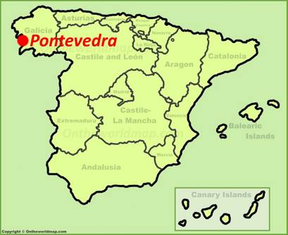 Pontevedra Localizacion Mapa