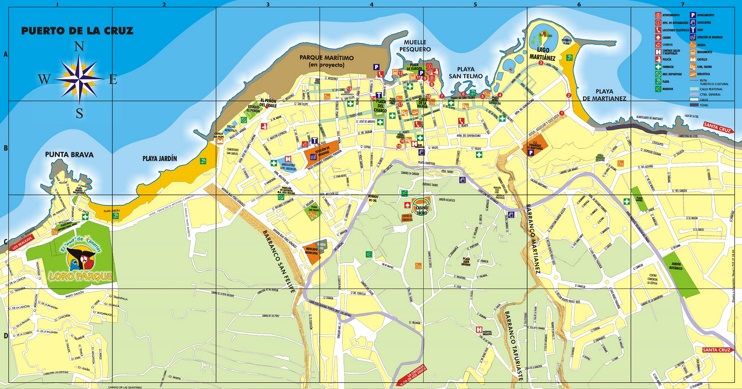 Puerto de la Cruz - Mapa Turistico