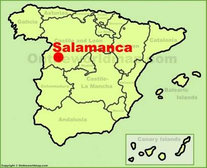 Salamanca Localización Mapa