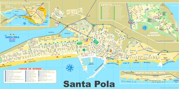 Santa Pola - Mapa Turistico