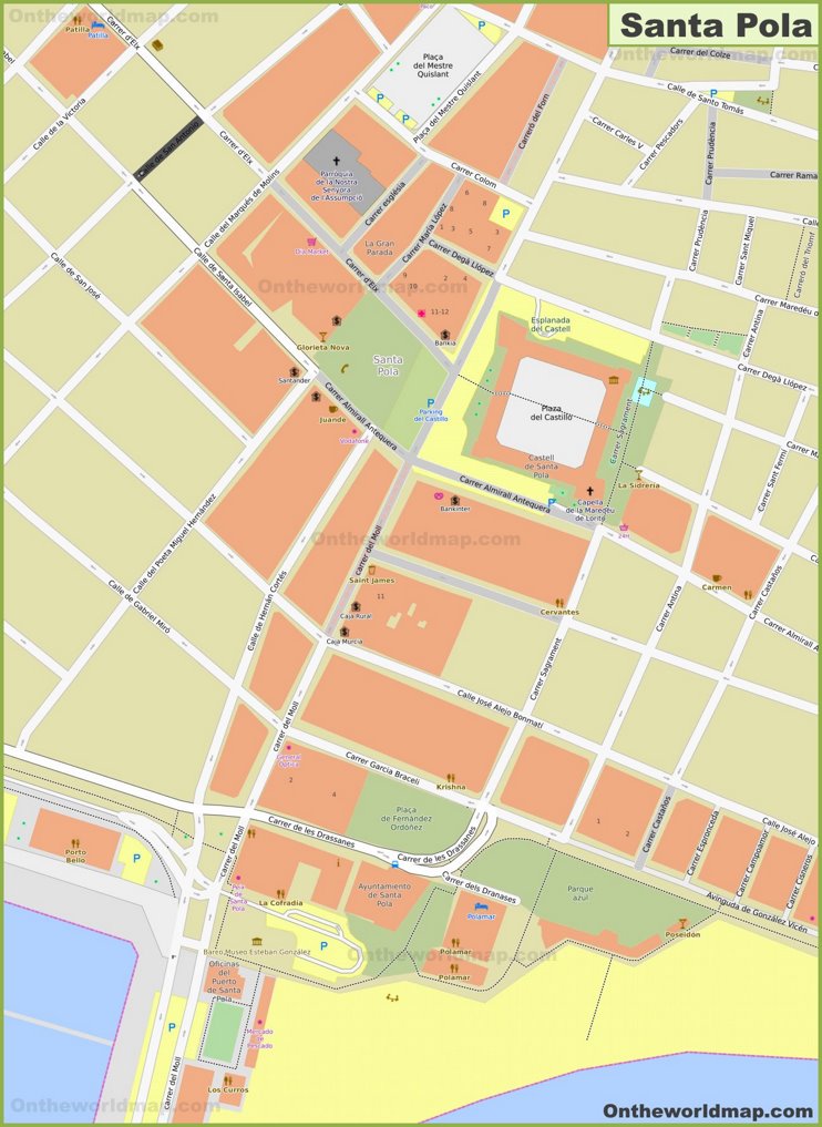 Santa Pola  - Centro de la ciudad Mapa