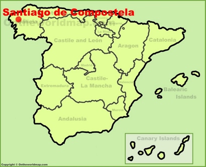 Santiago de Compostela Localización Mapa