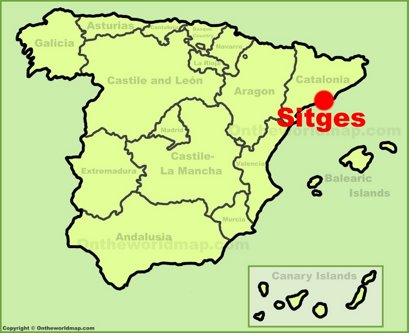 Sitges Localización Mapa