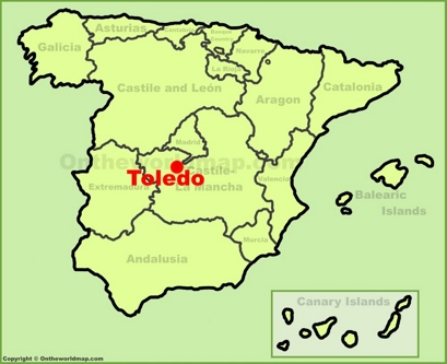 Toledo Localización Mapa