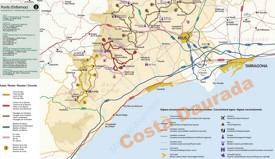 Costa Dorada - mapa de turismo