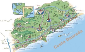 Costa Dorada - Mapa Turistico