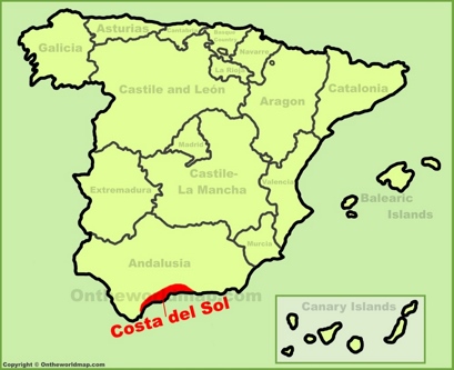 Costa del Sol Localización Mapa