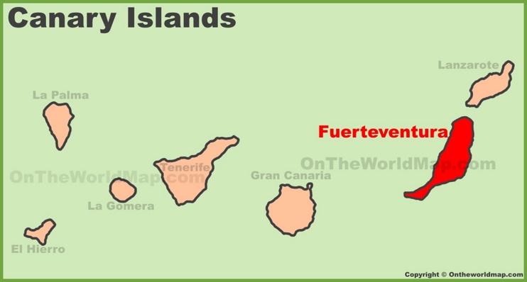 Fuerteventura en Canarias Mapa