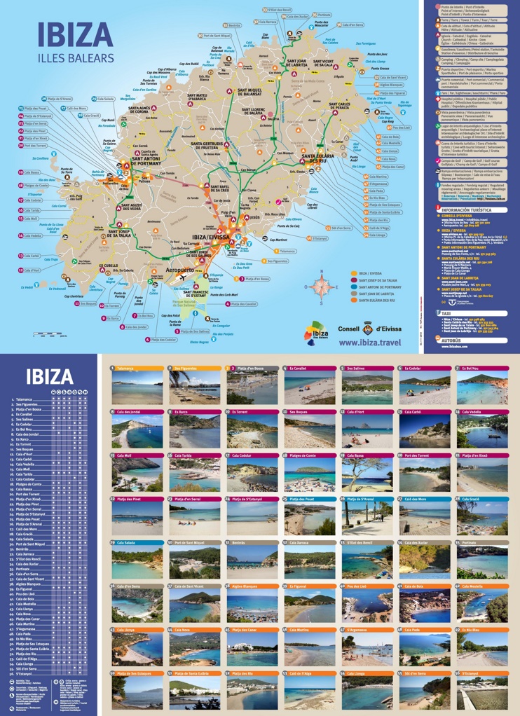 Ibiza - Mapa de la playas