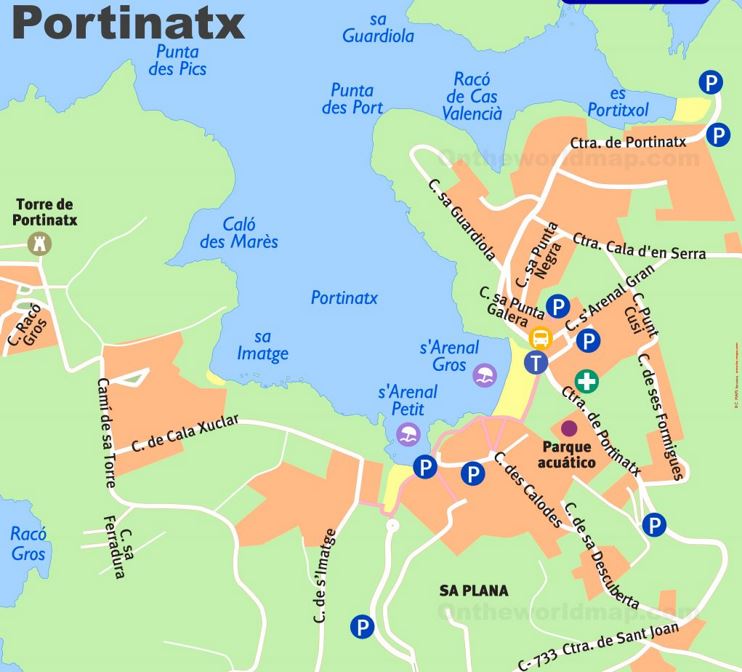 Portinatx Mapa Turístico