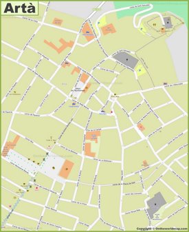 Artà  - Centro de la ciudad Mapa