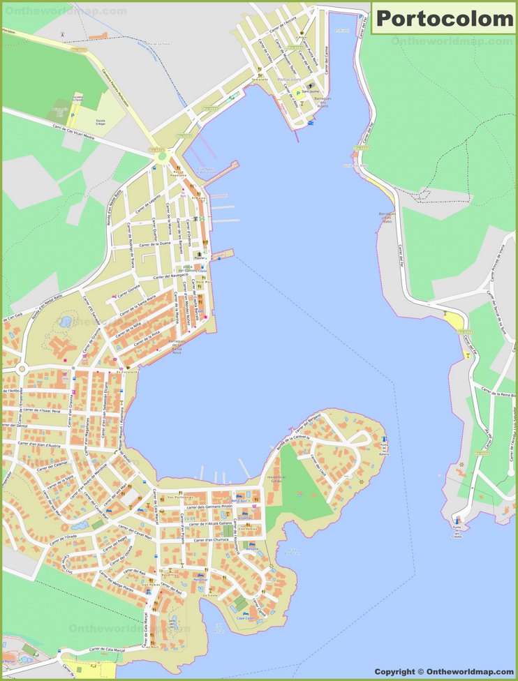 Mapa detallado de Portocolom