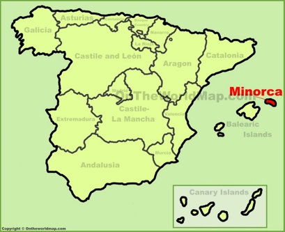 Menorca Localización Mapa
