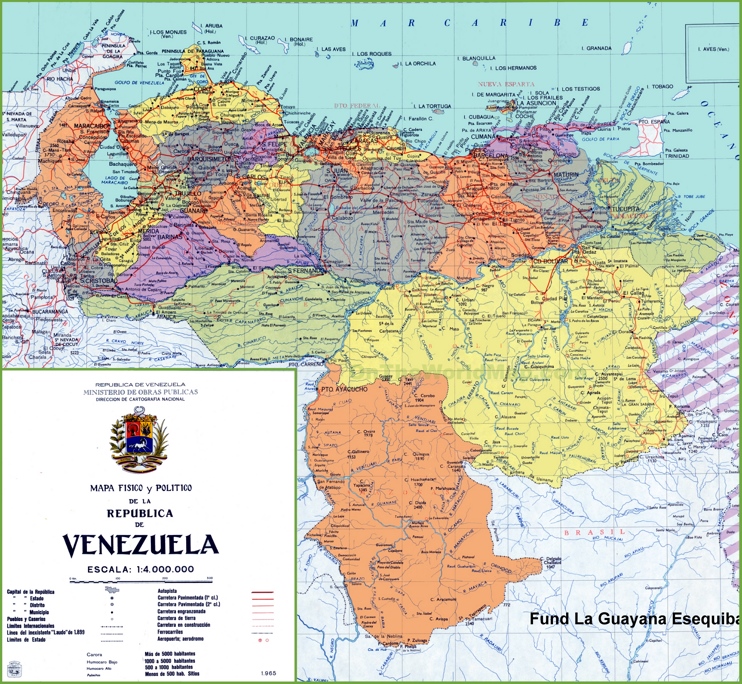 Mapa de carreteras de Venezuela
